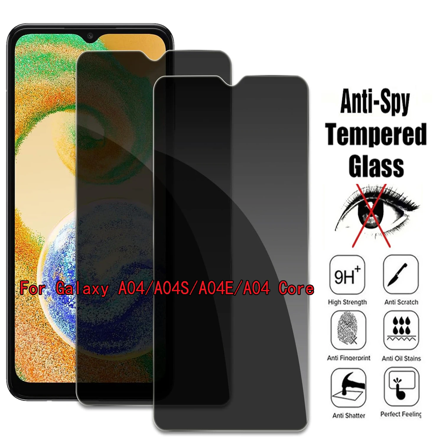 2 шт. 9H антишпионская пленка из закаленного стекла для Samsung Galaxy A04/A04S/A04e/A04 основная защитная пленка для экрана
2 шт. 9H антишпионская пленка из закаленного стекла для Samsung Galaxy A04/A04S/A04e/A04 основная защитная пленка для экрана