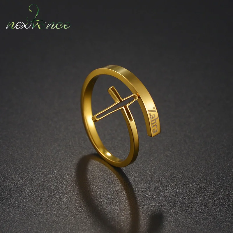 Nextvance Classic Custom Cross Rings Steel Personalized Engraved Name Ring For Women Couple Wedding Jewelry Gift Free Shipping
Nextvance Classic Custom Cross Rings Steel Personalized Engraved Name Ring For Women Couple Wedding Jewelry Gift Free Shipping