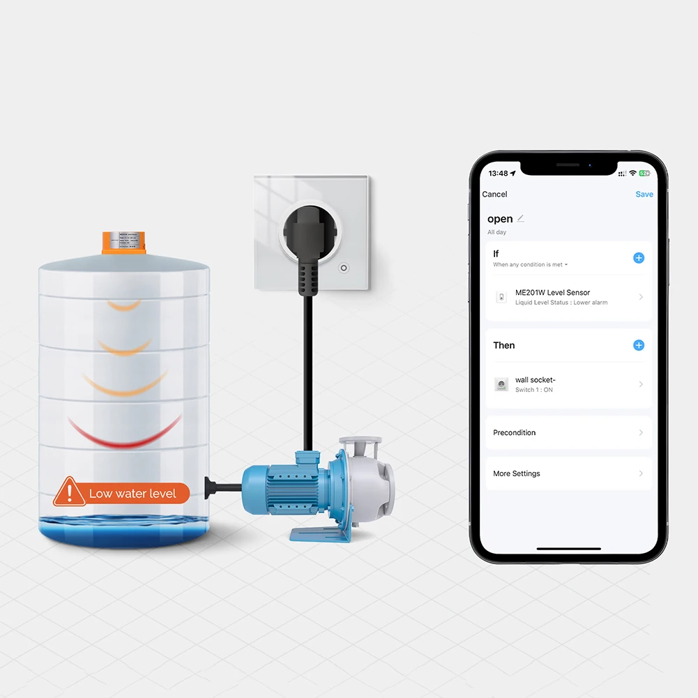 WiFi/ZigBee Ultrasonic Water Level Detector APP Smart Tank Monitor IP65 Waterproof Wireless Water Tank Level Sensor
WiFi/ZigBee Ultrasonic Water Level Detector APP Smart Tank Monitor IP65 Waterproof Wireless Water Tank Level Sensor