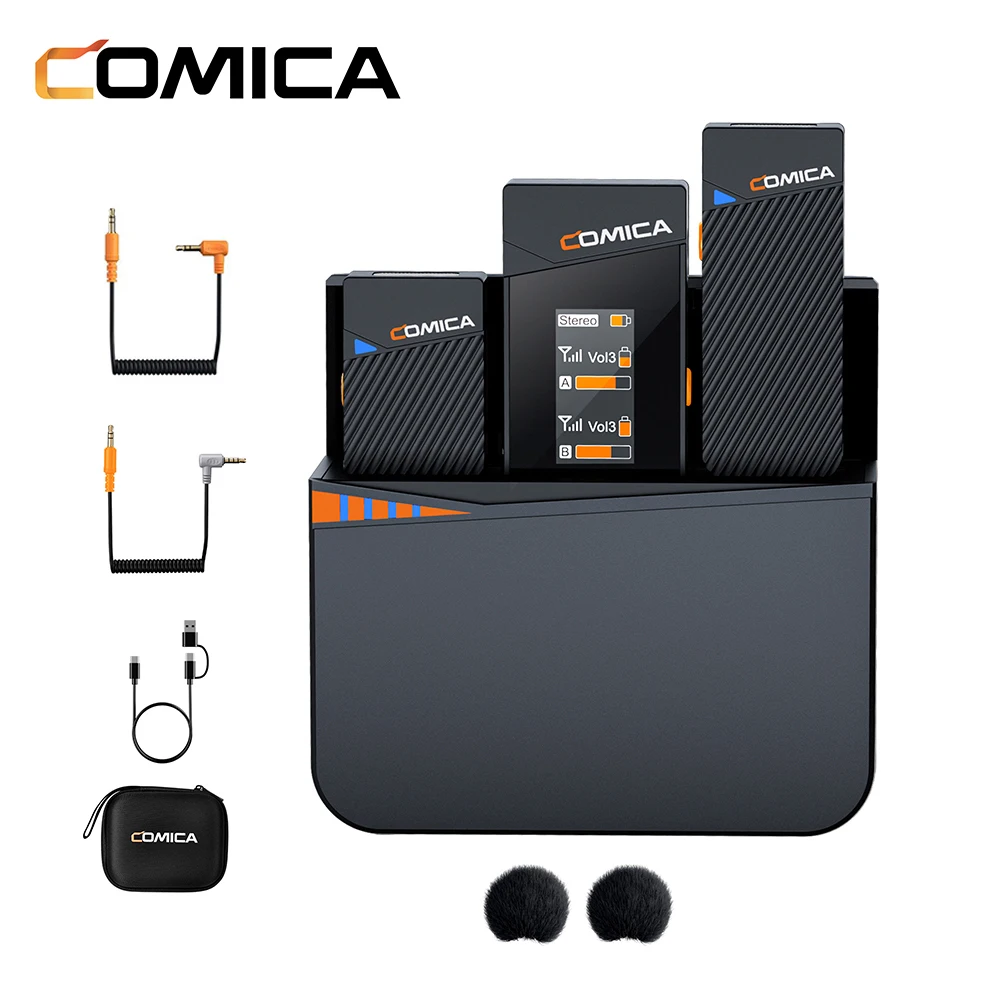 Comica Vimo C 2.4G Mini Wireless Lapel Microphone with Charging Case, for Smartphone Camera Podcast Interview YouTube Facebook
Comica Vimo C 2.4G Mini Wireless Lapel Microphone with Charging Case, for Smartphone Camera Podcast Interview YouTube Facebook
