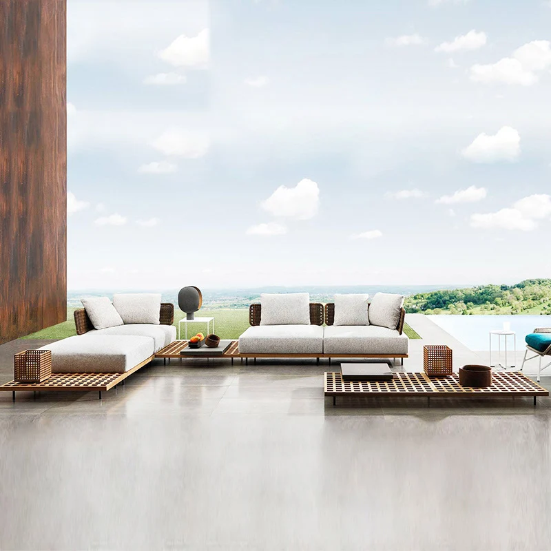 Modern Rattan Wood l Shaped Couch Living Room Garden Sofa Set Bed Outdoor Furniture Sofa
Modern Rattan Wood l Shaped Couch Living Room Garden Sofa Set Bed Outdoor Furniture Sofa