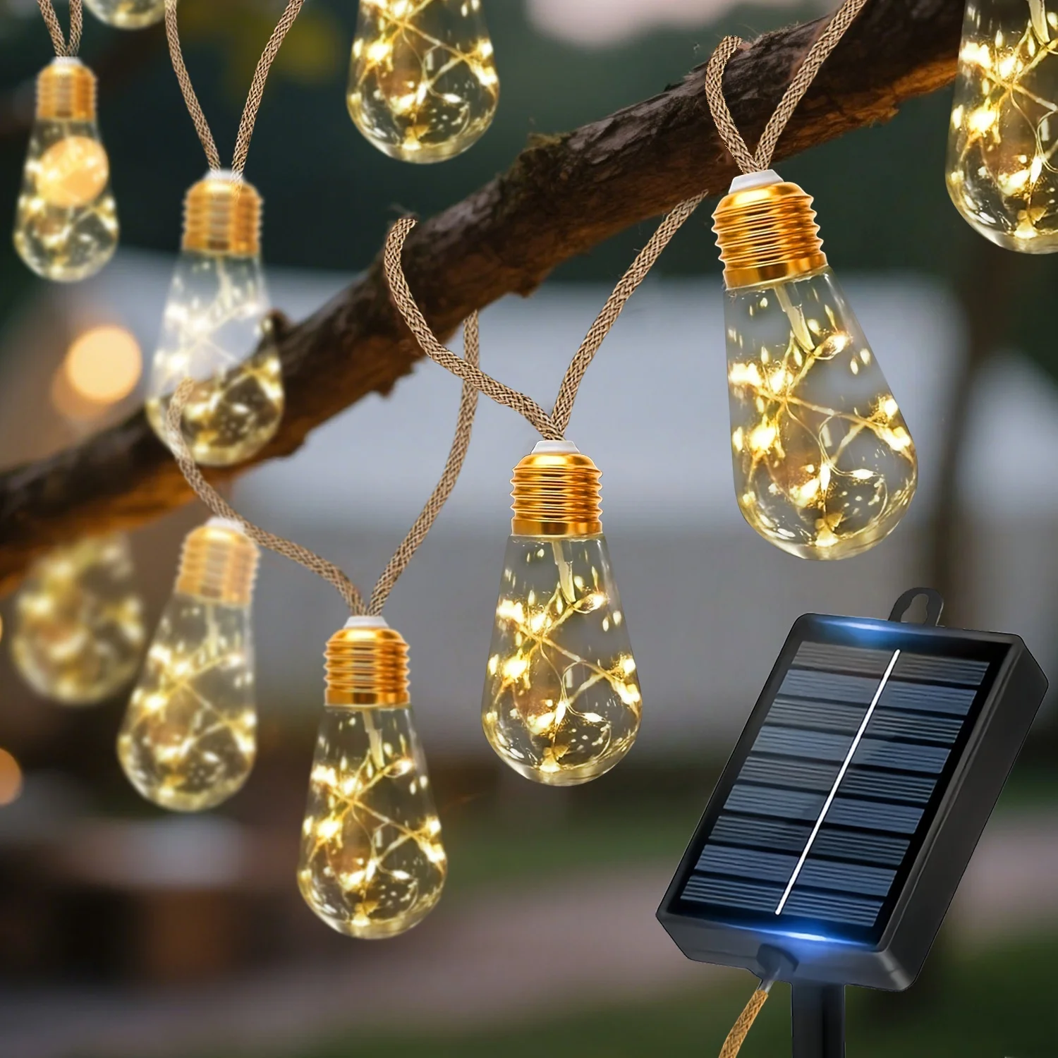 Solar String Light Outdoor Vintage Hemp Rope Patio Light Waterproof Hanging Light for Yard Fence Garden Bistro Christmas Decor
Solar String Light Outdoor Vintage Hemp Rope Patio Light Waterproof Hanging Light for Yard Fence Garden Bistro Christmas Decor