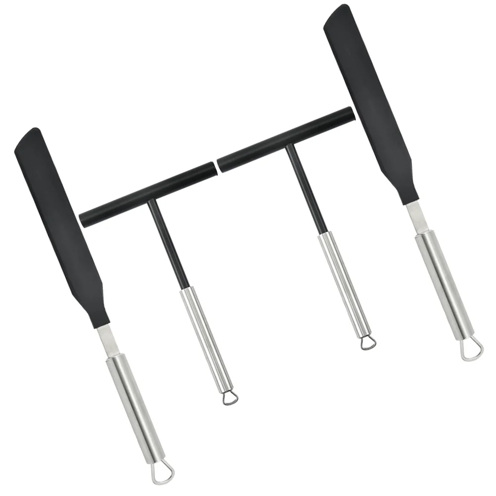 2 Sets Kitchen Essentials Scraper Pancakes Practical Spreader Black Stainless Steel Crepe Tools
2 Sets Kitchen Essentials Scraper Pancakes Practical Spreader Black Stainless Steel Crepe Tools