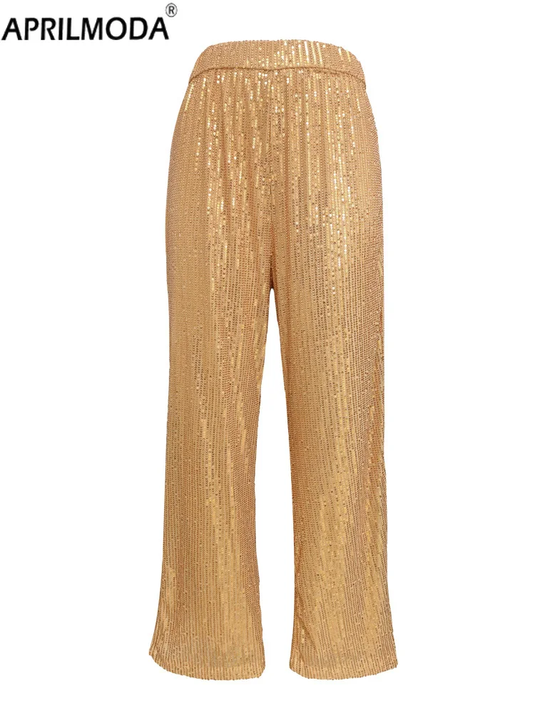2024 Solid Loose Sequin Y2K Straight Pants for Women Spring Summer Fashion Elastic Waist Wide Leg Vintage Baggy Pants
2024 Solid Loose Sequin Y2K Straight Pants for Women Spring Summer Fashion Elastic Waist Wide Leg Vintage Baggy Pants