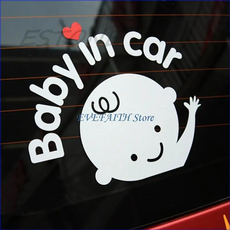 124B "Baby In Car" Waving Baby on Board Safety Sign Car Decal / Vinyl Sticker
124B "Baby In Car" Waving Baby on Board Safety Sign Car Decal / Vinyl Sticker
