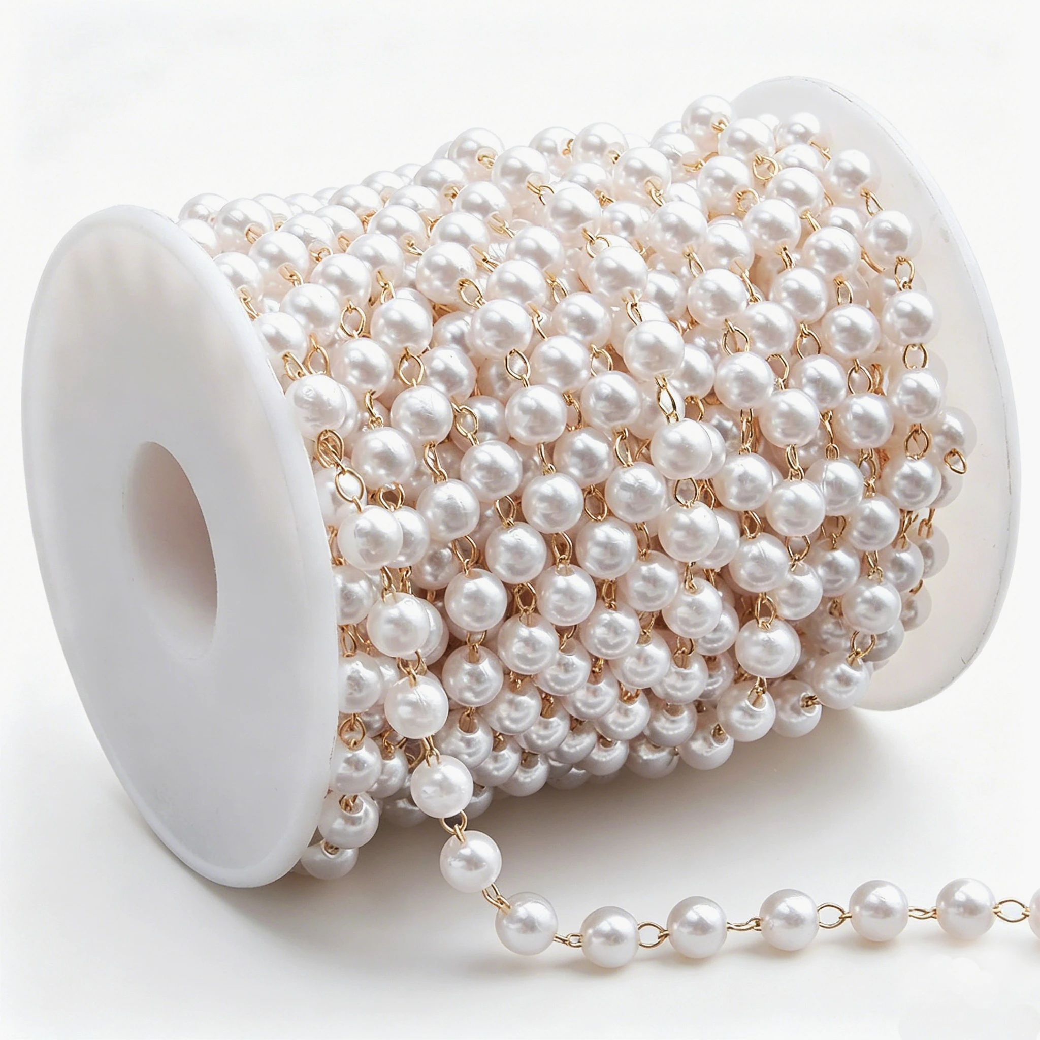 4/6/8MM 1Yard Plastic Imitation Pearl Chain DIY Jewelry Necklace Bracelet Sweater Chain Clothing Decoration Chain Accessories
4/6/8MM 1Yard Plastic Imitation Pearl Chain DIY Jewelry Necklace Bracelet Sweater Chain Clothing Decoration Chain Accessories