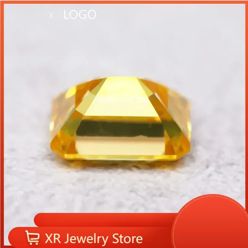 Moissanite Emerald Cut Golden Yellow Color Gemstone Lab Grown Diamond DIY Charms Jewelry Making with Certificate 
Moissanite Emerald Cut Golden Yellow Color Gemstone Lab Grown Diamond DIY Charms Jewelry Making with Certificate