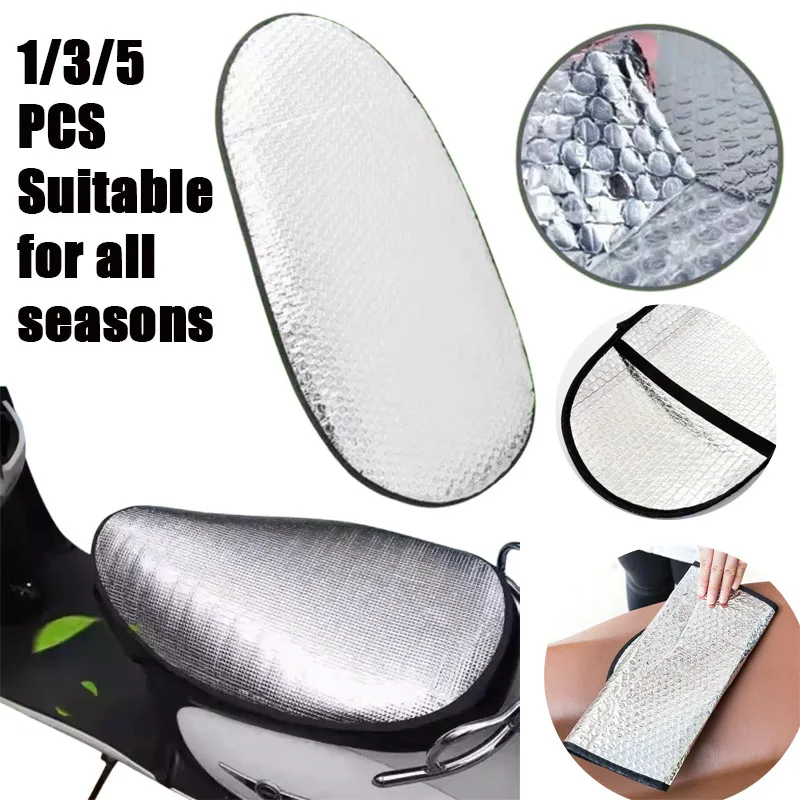 1/3/5PCS Motorcycle Seat Cover Summer Reflective Aluminum Foil Heat Shield Breathable Pad for Scooter Electric Bike
1/3/5PCS Motorcycle Seat Cover Summer Reflective Aluminum Foil Heat Shield Breathable Pad for Scooter Electric Bike