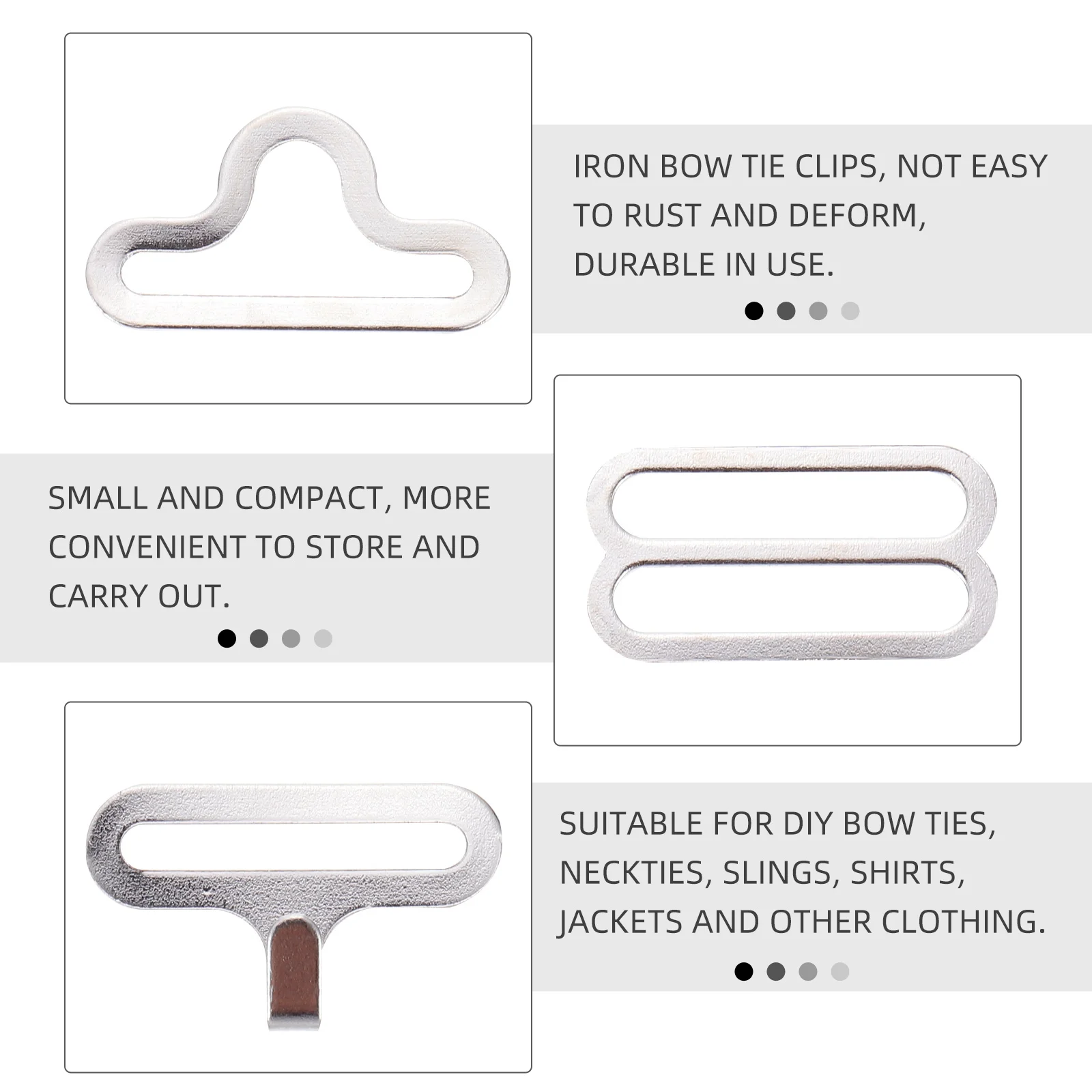 50 set Shoulder Strap Clips Iron Bow Tie Clips For Diy Neckties Shirts Jackets Durable Adjustable Metal Snap Buckles
50 set Shoulder Strap Clips Iron Bow Tie Clips For Diy Neckties Shirts Jackets Durable Adjustable Metal Snap Buckles