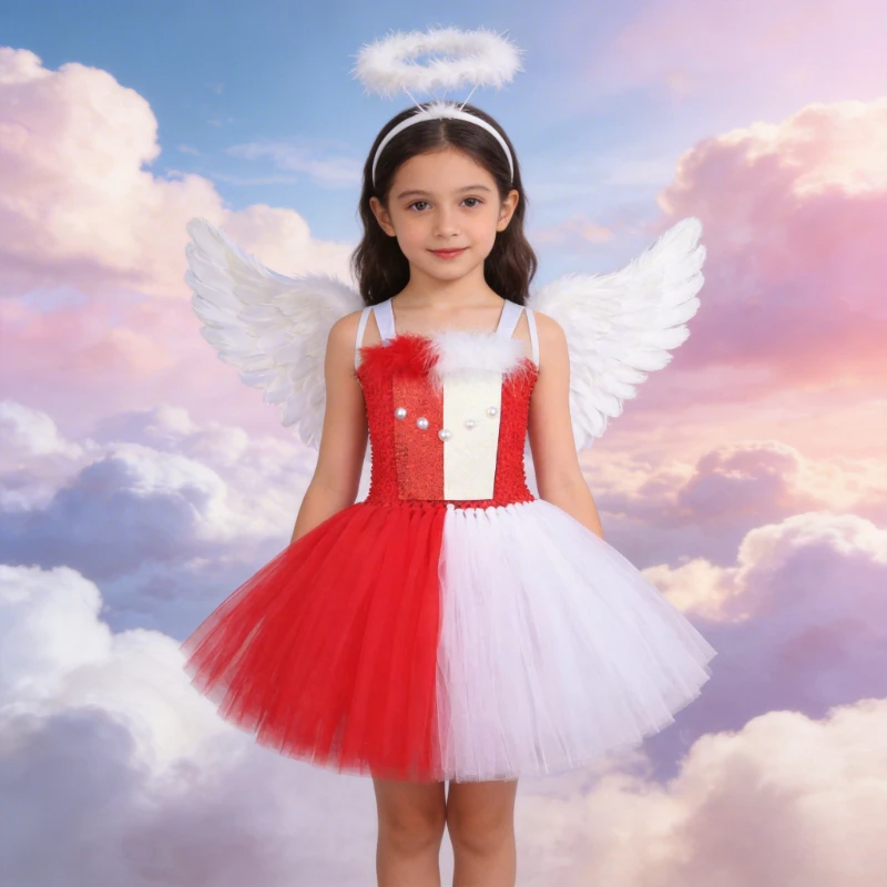 Baby Girls Red White Angels Demons Outfit Halloween Carnival Birthday Costume Kids Festive Party Tutu Dress with Wings Outfit
Baby Girls Red White Angels Demons Outfit Halloween Carnival Birthday Costume Kids Festive Party Tutu Dress with Wings Outfit