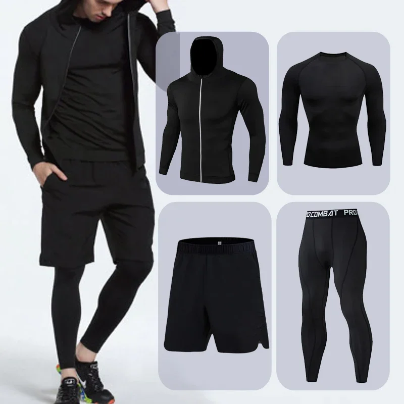 Men Sport Thermal Underwear 4-Piece Set Quick Dry Running Compression Gym Jacket Men Fitness Tight Winter Long Underwear Sets
Men Sport Thermal Underwear 4-Piece Set Quick Dry Running Compression Gym Jacket Men Fitness Tight Winter Long Underwear Sets
