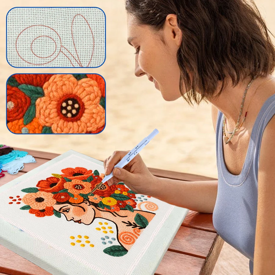 Набор для вышивания в технике панч-нидл GATYZTORY: комплект для рукоделия с пряжей, швейные принадлежности, валик для вышивания, аксессуары для шитья, рамка для вышивки, декор для дома
Набор для вышивания в технике панч-нидл GATYZTORY: комплект для рукоделия с пряжей, швейные принадлежности, валик для вышивания, аксессуары для шитья, рамка для вышивки, декор для дома