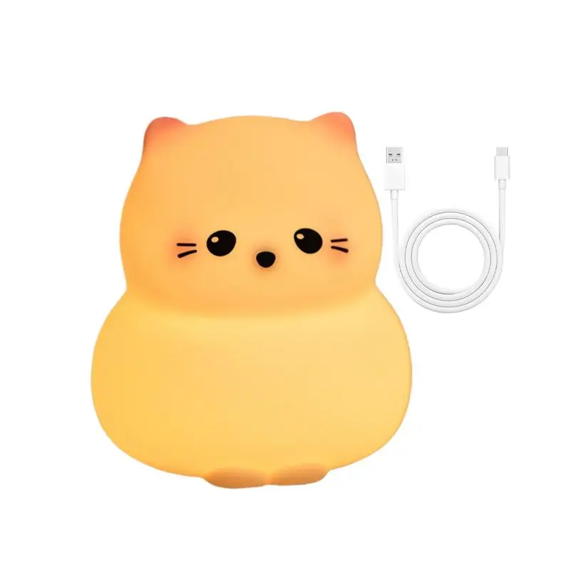 Soft Cat Lamp Tap Lamp USB Rechargeable Silicone Decor Kitten Night Light Led Touch Silicone Lamp Bedside Animal Lights With 3
Soft Cat Lamp Tap Lamp USB Rechargeable Silicone Decor Kitten Night Light Led Touch Silicone Lamp Bedside Animal Lights With 3