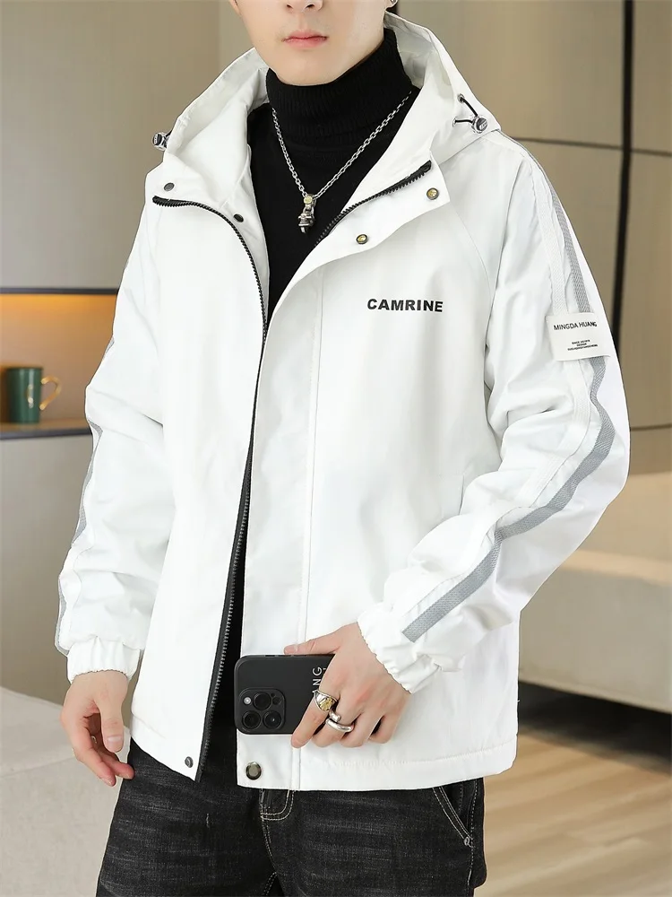 Men's Fce Lined Casual Thiened Jaet Autumn Winter Hooded Loose Fit Faionable Youth Outerwear Zipper Closure Long Sve
Men's Fce Lined Casual Thiened Jaet Autumn Winter Hooded Loose Fit Faionable Youth Outerwear Zipper Closure Long Sve