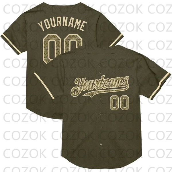 Custom Army Green Camouflage Baseball Jersey Men Women Short Sleeve Shirt 3D Printed Shirt Team Shirts Hip Hop Unisex Tops
Custom Army Green Camouflage Baseball Jersey Men Women Short Sleeve Shirt 3D Printed Shirt Team Shirts Hip Hop Unisex Tops