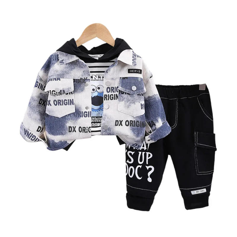 Kids Set 2024 Fall Baby Boy Clothes 12 To 18 Months Letter Single Breasted Long Sleeve Jackets + T-shirts + Pants Boys Outfits
Kids Set 2024 Fall Baby Boy Clothes 12 To 18 Months Letter Single Breasted Long Sleeve Jackets + T-shirts + Pants Boys Outfits