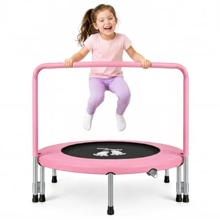 36 Toddler Trampoline for Indoor/Garden Use, Steel Frame with Thick PVC Safety Pad, Blue, Foldable Easy Assembly
36 Toddler Trampoline for Indoor/Garden Use, Steel Frame with Thick PVC Safety Pad, Blue, Foldable Easy Assembly
