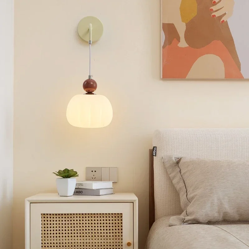 QILEMEI Cream Style Bedroom Bedside Wall Lamp Living Room Loft Warm Pendant Light Eye Protection Interior Lighting Decoration
QILEMEI Cream Style Bedroom Bedside Wall Lamp Living Room Loft Warm Pendant Light Eye Protection Interior Lighting Decoration