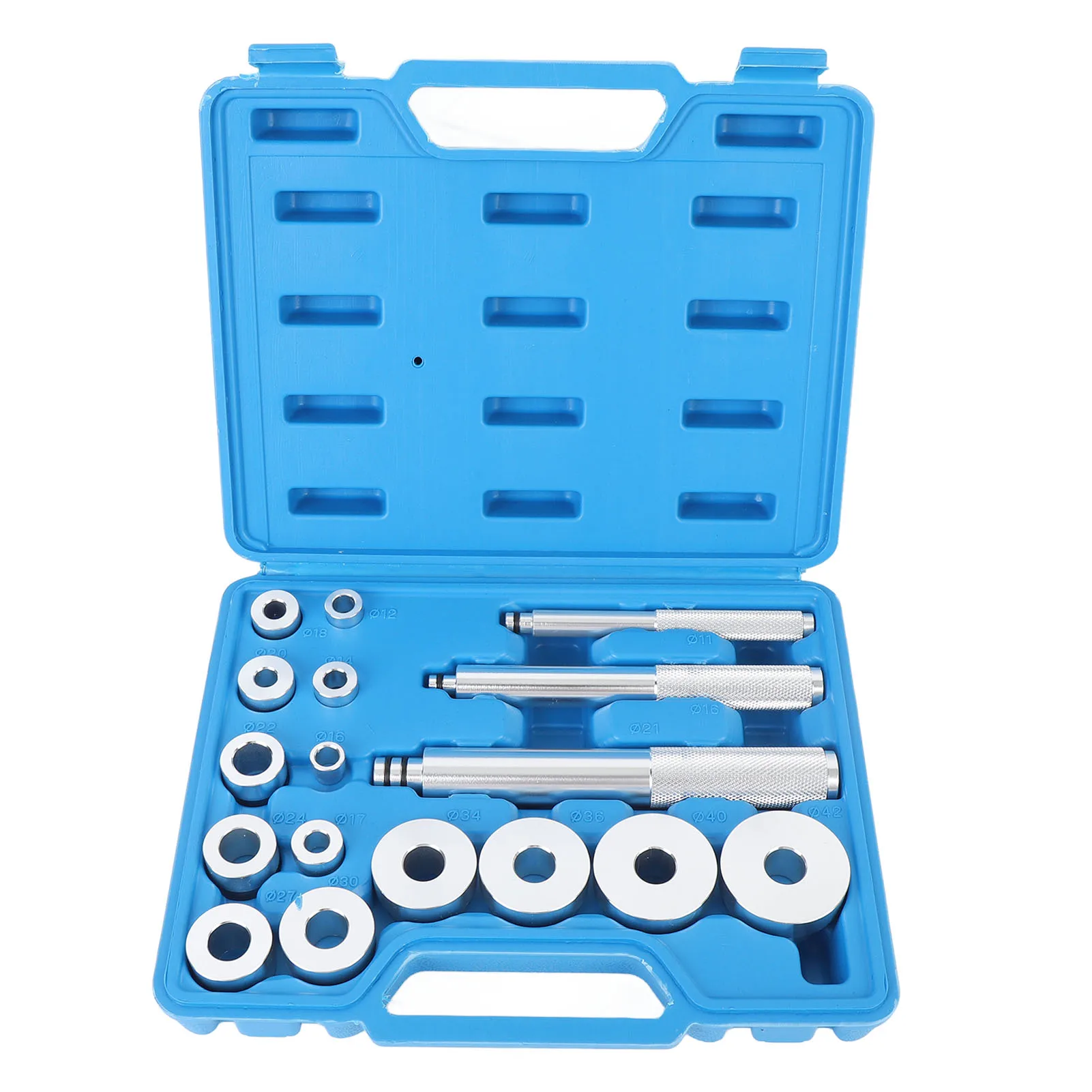 17PCS Bearing Press Kit OEM Aluminum Alloy Universal Race Seal Driver Set with 14 Bearing Adapters Tool
17PCS Bearing Press Kit OEM Aluminum Alloy Universal Race Seal Driver Set with 14 Bearing Adapters Tool