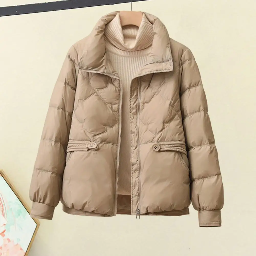 Women Cotton Coat Windproof Winter Down Coat with Padded Turn-down Collar Zip-up Parka Heat Retention Stylish for Weather
Women Cotton Coat Windproof Winter Down Coat with Padded Turn-down Collar Zip-up Parka Heat Retention Stylish for Weather