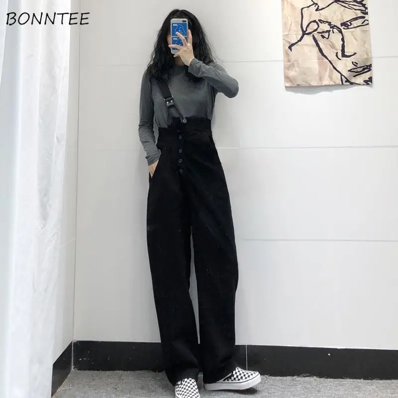 Women Jumpsuits Straight Mopping Fall Korean Style Button One-shoulder Adjustable Wide Leg Fashion All-match Students Overalls
Women Jumpsuits Straight Mopping Fall Korean Style Button One-shoulder Adjustable Wide Leg Fashion All-match Students Overalls