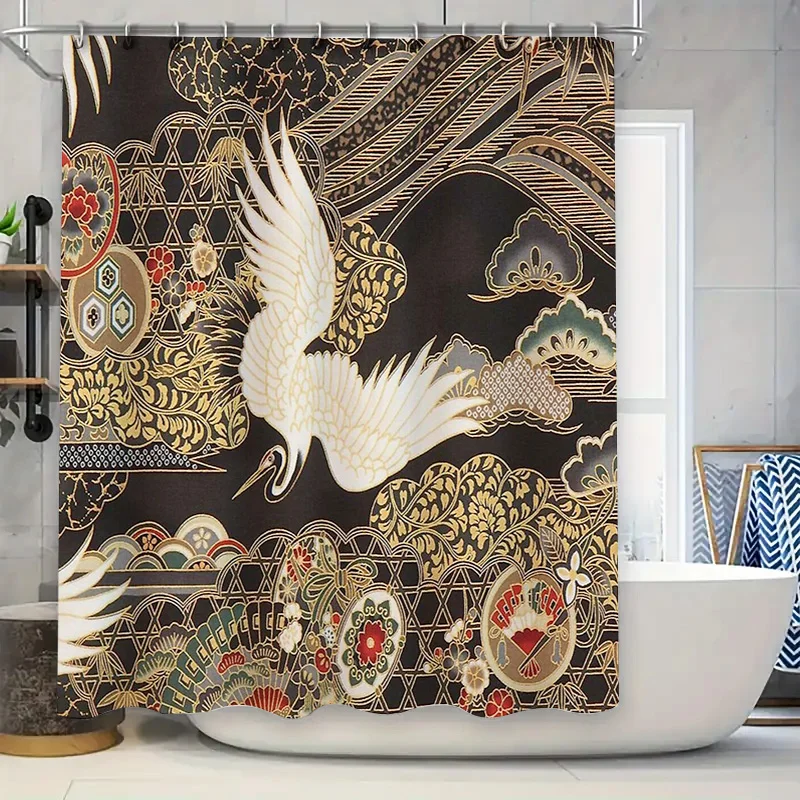 Japanese Crane Bird Shower Curtain Sets Vintage Zen Bathroom Decor Japanese Style Tapestry Washroom Liner Artistic Wall Hanging
Japanese Crane Bird Shower Curtain Sets Vintage Zen Bathroom Decor Japanese Style Tapestry Washroom Liner Artistic Wall Hanging