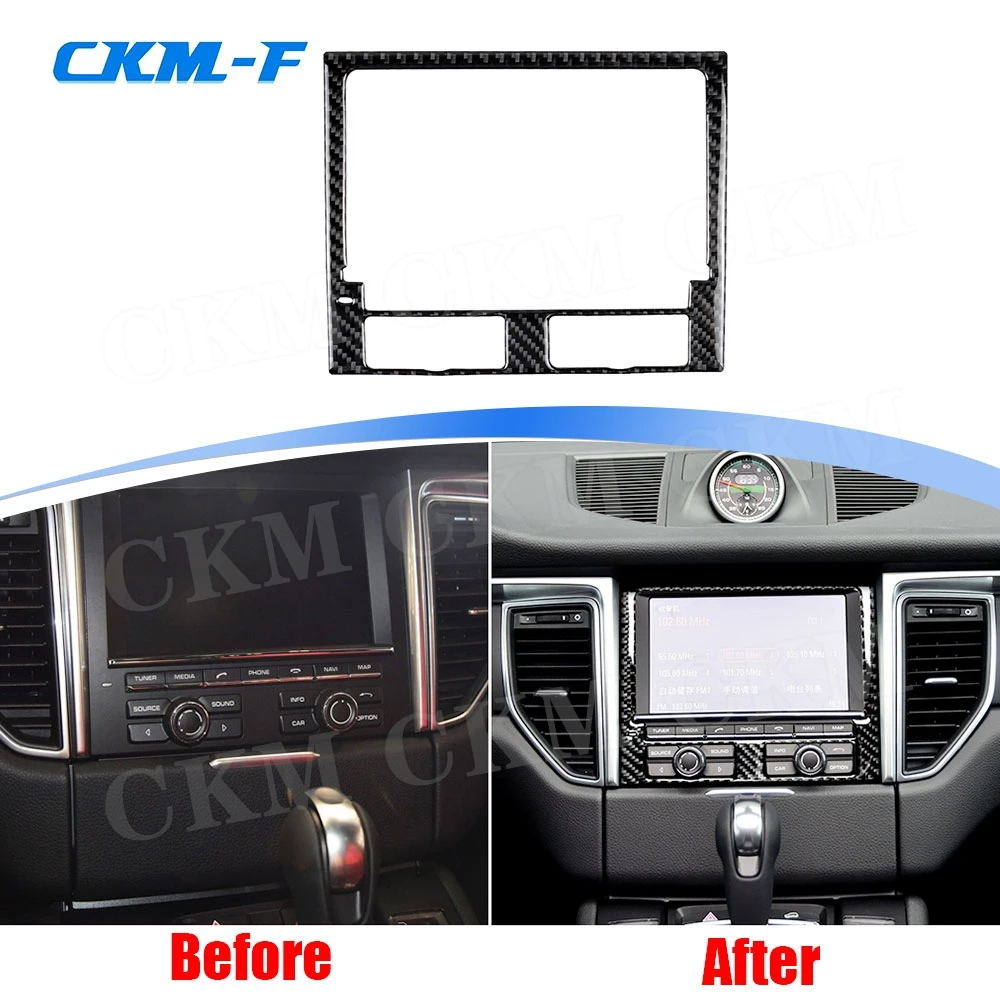 Carbon Fiber Car Dashboard Navigation Control Panel Trim Frame Cover Sticker For Porsche Macan 2015-2018 
Carbon Fiber Car Dashboard Navigation Control Panel Trim Frame Cover Sticker For Porsche Macan 2015-2018