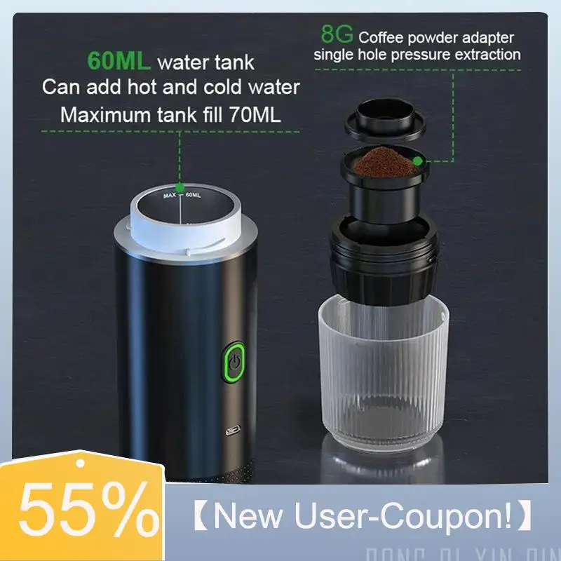 A81M New- Portable Coffee Machine 3 In 1 Capsule Powder Travel Coffee Maker For Home Camping Black
A81M New- Portable Coffee Machine 3 In 1 Capsule Powder Travel Coffee Maker For Home Camping Black