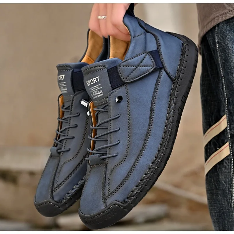 Сшитая вручную кожаная обувь для мужчин, уличная легкая нескользящая прогулочная повседневная обувь, мужские лоферы без шнуровки, большой размер 47, 48, лоферы для вождения
Сшитая вручную кожаная обувь для мужчин, уличная легкая нескользящая прогулочная повседневная обувь, мужские лоферы без шнуровки, большой размер 47, 48, лоферы для вождения