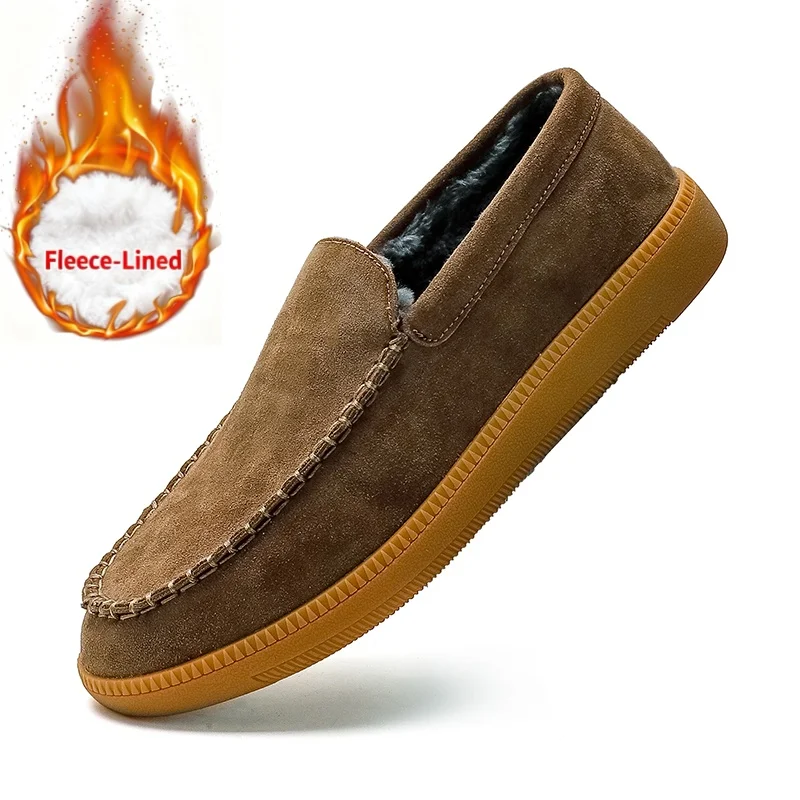 Мужские замшевые лоферы, теплая повседневная обувь без шнуровки на флисовой подкладке, зимняя обувь для вождения на нескользящей мягкой подошве
Мужские замшевые лоферы, теплая повседневная обувь без шнуровки на флисовой подкладке, зимняя обувь для вождения на нескользящей мягкой подошве