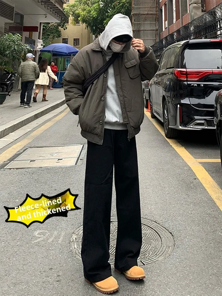 Мужские зимние утепленные вельветовые брюки прямого кроя в американском стиле, широкие спортивные штаны для молодежи, модные
Мужские зимние утепленные вельветовые брюки прямого кроя в американском стиле, широкие спортивные штаны для молодежи, модные