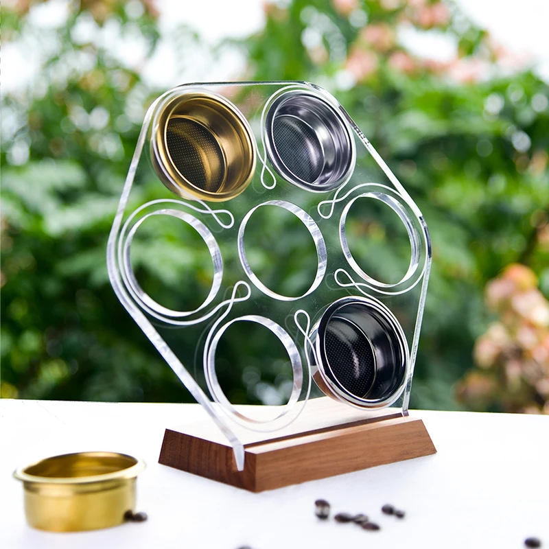 Espresso Filter Basket Stand & Portafilter Holder Coffee Powder Bowl Storage Rack Espresso Basket Display Rack for 58mm Baskets
Espresso Filter Basket Stand & Portafilter Holder Coffee Powder Bowl Storage Rack Espresso Basket Display Rack for 58mm Baskets