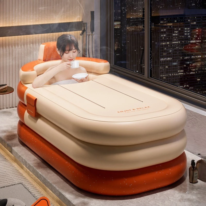 Inflatable Family Bath Tub Portable Double Sized Bath Tub Foldable Bath Basin for Home Use and Kids Bath Time Full Body Soaking
Inflatable Family Bath Tub Portable Double Sized Bath Tub Foldable Bath Basin for Home Use and Kids Bath Time Full Body Soaking