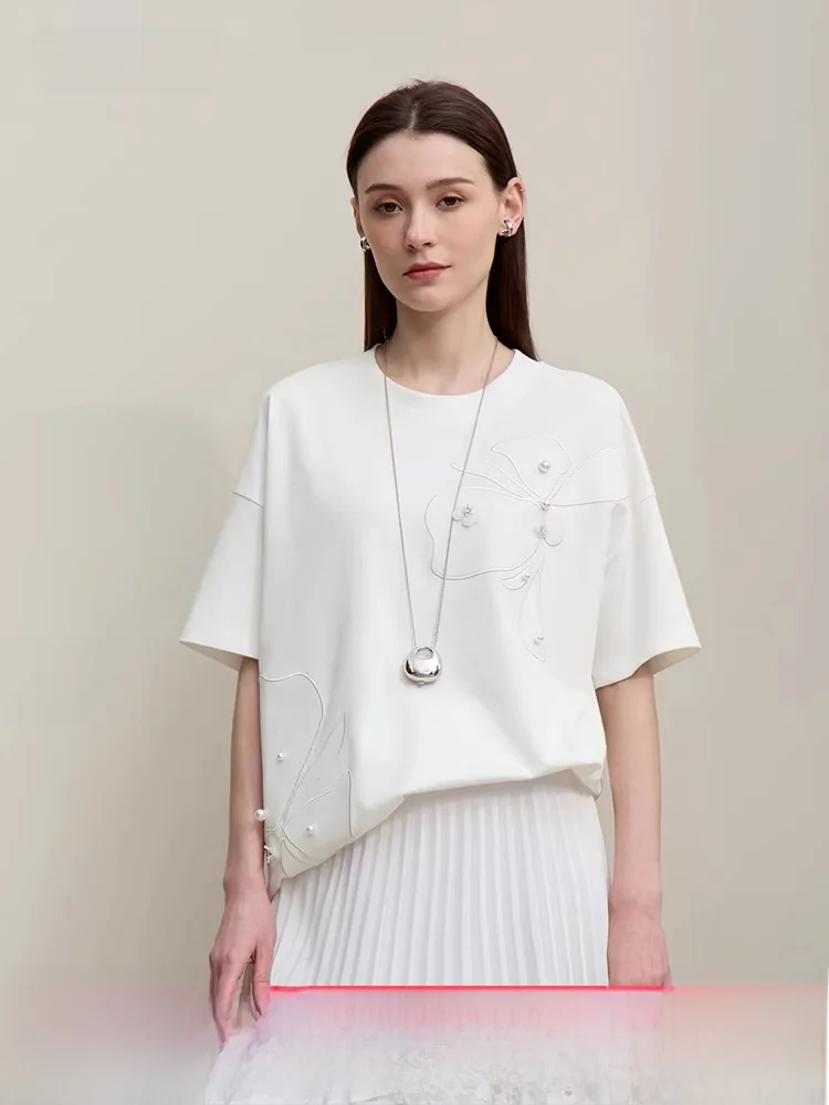 Summer New round Ne Loose oulder Sve Embroidery Flower Patchwork Cotton T-irt Women Casual Sle Straight Body Fit
Summer New round Ne Loose oulder Sve Embroidery Flower Patchwork Cotton T-irt Women Casual Sle Straight Body Fit