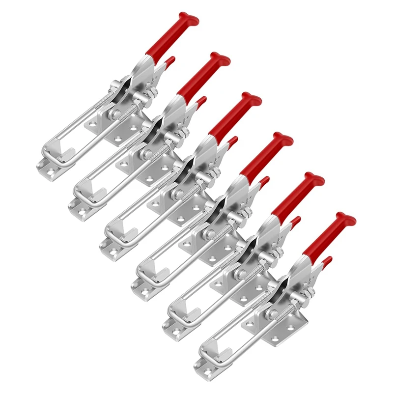 AT02-6 Pack Toggle Latch Clamp, Heavy Duty Latches, 2000Lbs Holding Capacity Adjustable Latch Lock,For Industrial Equiipment
AT02-6 Pack Toggle Latch Clamp, Heavy Duty Latches, 2000Lbs Holding Capacity Adjustable Latch Lock,For Industrial Equiipment