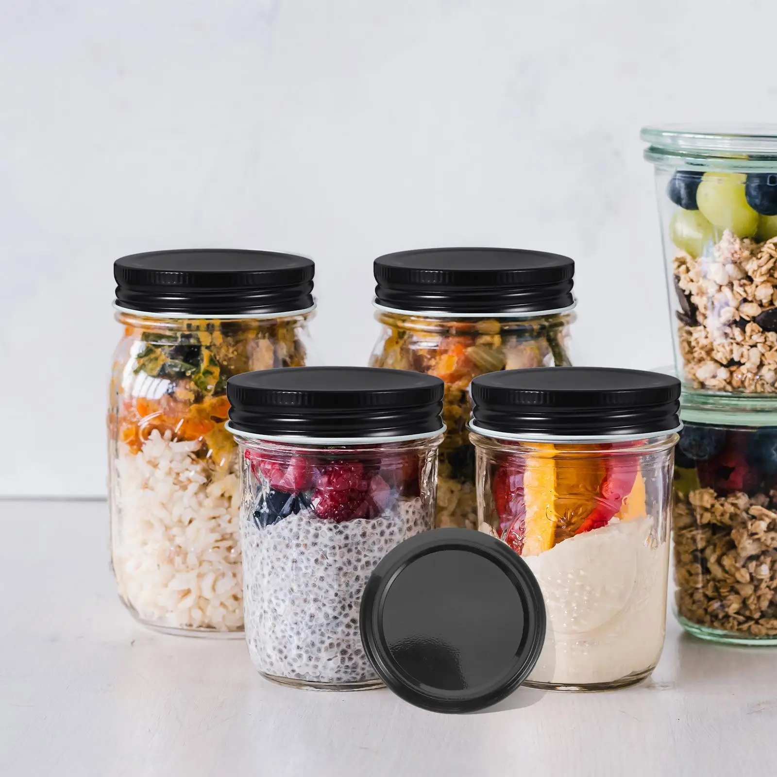 6 Pcs Tinplate Jar Lids for 70mm Canning Jars Black Sealing Caps Wide Mouth Storage Solid Lid Protective Covers
6 Pcs Tinplate Jar Lids for 70mm Canning Jars Black Sealing Caps Wide Mouth Storage Solid Lid Protective Covers