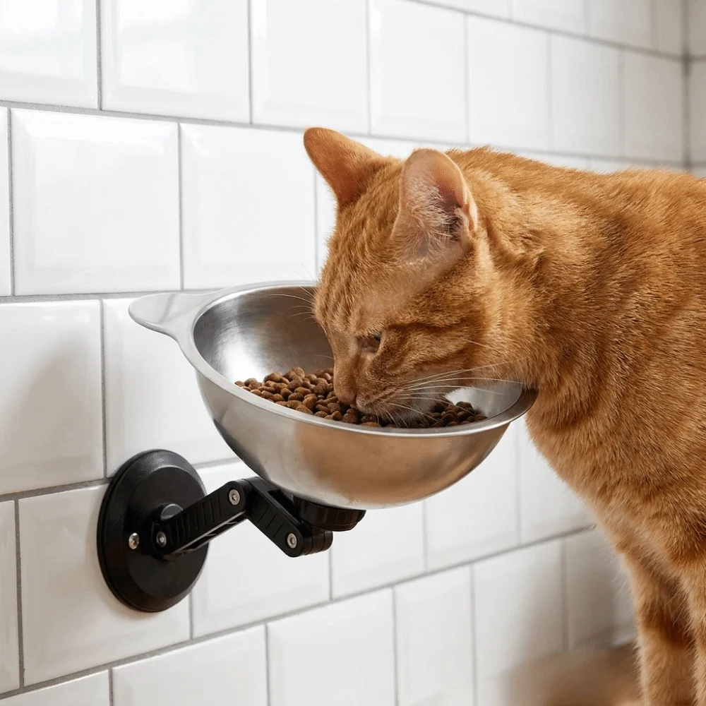 Stainless Steel Magnetic Cat Bowl Height Adjustable No-Drill Wall Mounted Dog Bowl Leak-Proof Space Saving Cervical Spine Bowl
Stainless Steel Magnetic Cat Bowl Height Adjustable No-Drill Wall Mounted Dog Bowl Leak-Proof Space Saving Cervical Spine Bowl