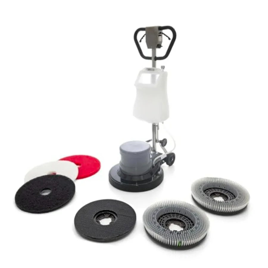 Industrial floor polisher machine for commercial use, stainless steel construction, silver color, 1.5 HP motor with 1 tank + 2
Industrial floor polisher machine for commercial use, stainless steel construction, silver color, 1.5 HP motor with 1 tank + 2