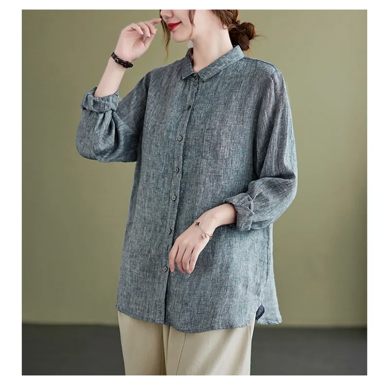 2024 New Minimalist Retro Spring Solid Color POLO Collar Women's Shirt Fashion Long Sleeved Loose Single Row Multi Button Tops
2024 New Minimalist Retro Spring Solid Color POLO Collar Women's Shirt Fashion Long Sleeved Loose Single Row Multi Button Tops