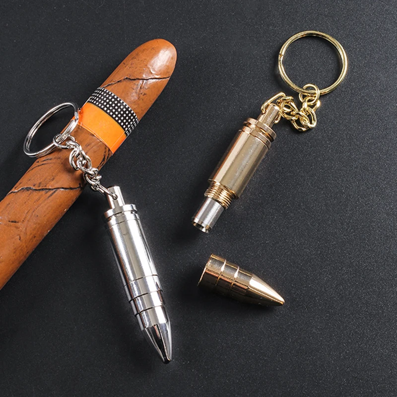 Portable Metal Cigar 8mm Drilling Tool - Creative And Unique Bullet-Shaped Drilling Tool With Keychain - Cigar Accessory Set
Portable Metal Cigar 8mm Drilling Tool - Creative And Unique Bullet-Shaped Drilling Tool With Keychain - Cigar Accessory Set