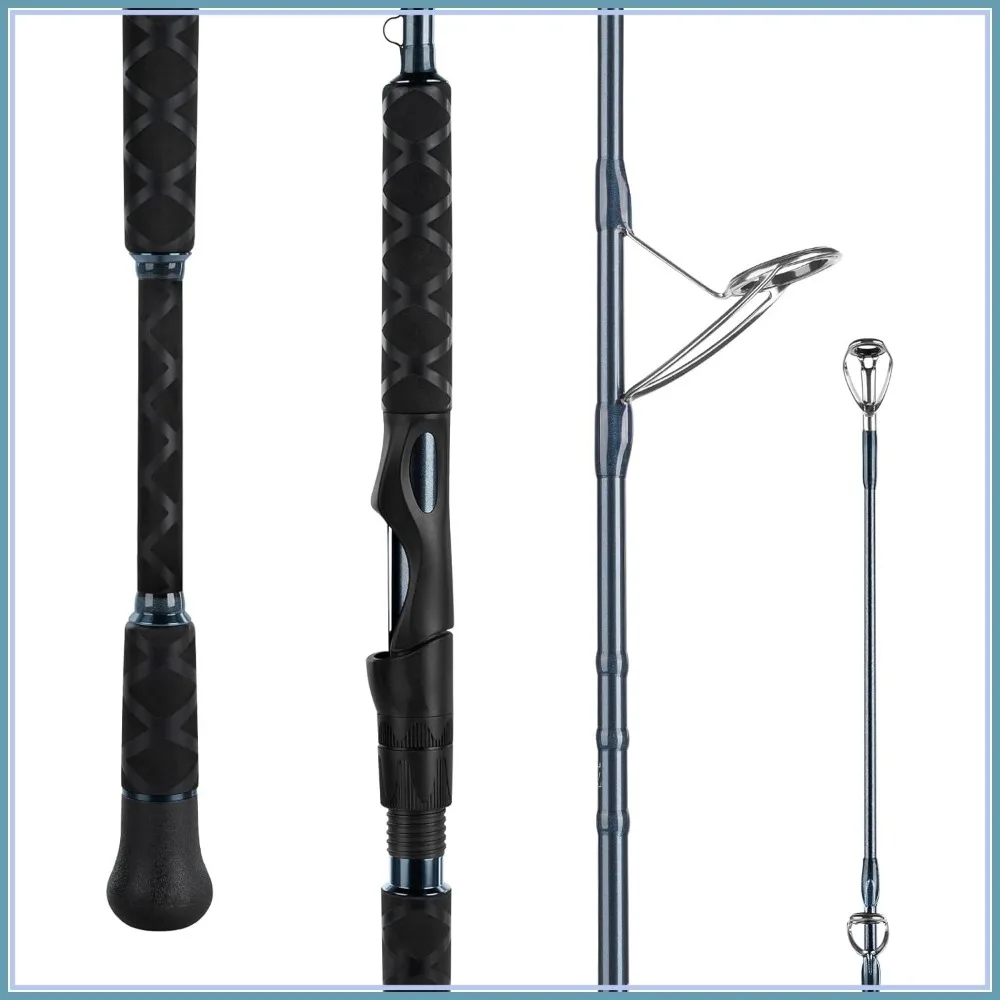 Saltwater Spinning Rod, IM6 Carbon Graphite Blank, Zirconium Guides, Locking Reel Seat, 2-Piece
Saltwater Spinning Rod, IM6 Carbon Graphite Blank, Zirconium Guides, Locking Reel Seat, 2-Piece