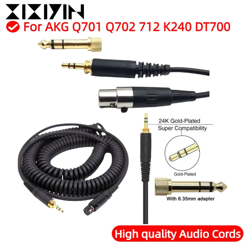XIXIYIN Replacement Spring Headphone Cable for AKG K240 K702 Q701 K271 K267 K712 Headset Audio Wire 6.35 / 3.5mm Male to Mini XL
XIXIYIN Replacement Spring Headphone Cable for AKG K240 K702 Q701 K271 K267 K712 Headset Audio Wire 6.35 / 3.5mm Male to Mini XL