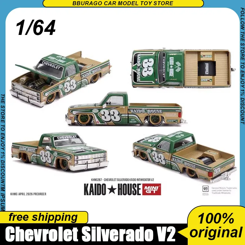 Pre-Sale Kaido House X Mini Gt 1:64 Chevrolet Silverado Kaido Intimidator V2 #33 Livery Open Hood Diecast Pickup Truck Model Toy
Pre-Sale Kaido House X Mini Gt 1:64 Chevrolet Silverado Kaido Intimidator V2 #33 Livery Open Hood Diecast Pickup Truck Model Toy