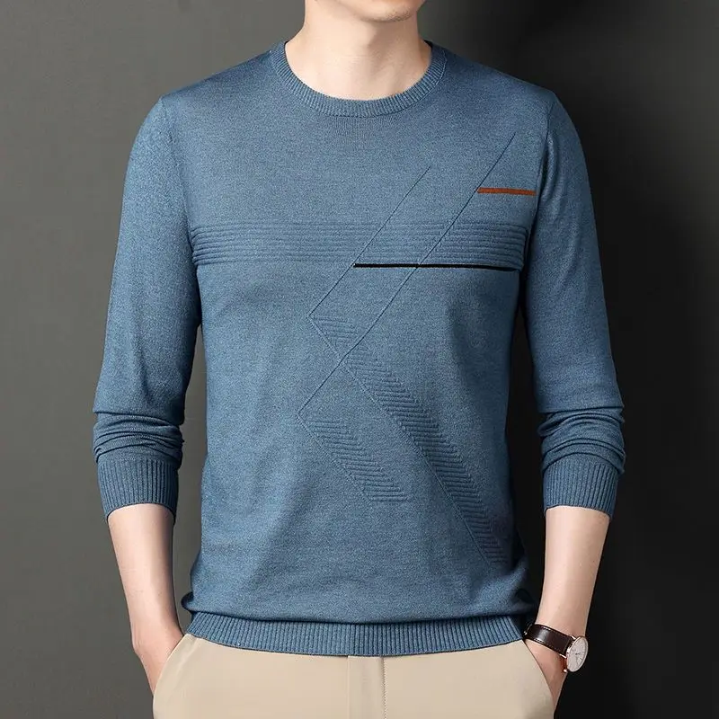 Smart Casual Sping Autumn Men O-Neck Sweaters Patchwork Thin Fashion All-match Business Long Sleeve Loose Pullovers Knitted Tops
Smart Casual Sping Autumn Men O-Neck Sweaters Patchwork Thin Fashion All-match Business Long Sleeve Loose Pullovers Knitted Tops