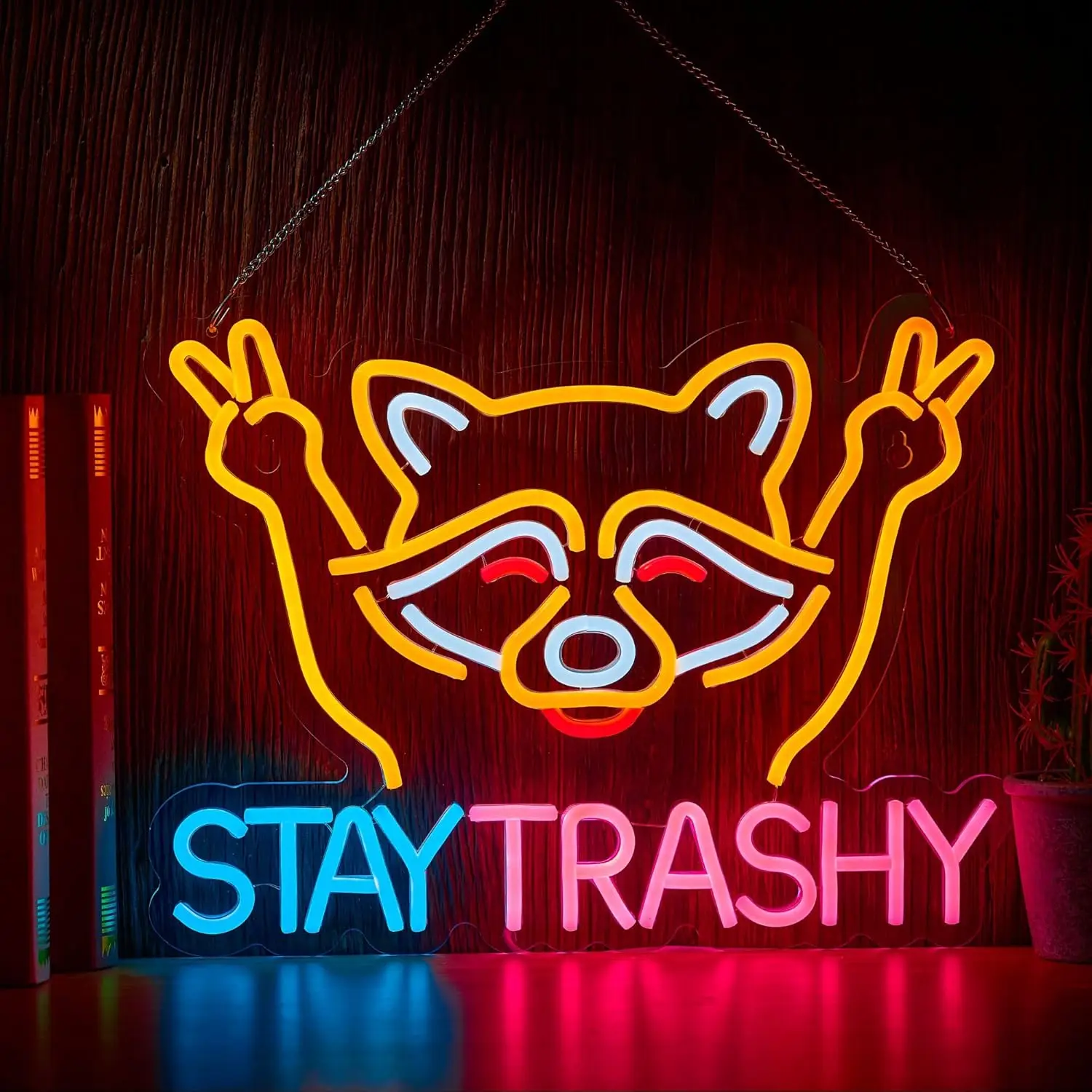 Raccoon Neon Sign Party Decor Light Dreamy edgy colorful light, cyber style, futuristic warrior
Raccoon Neon Sign Party Decor Light Dreamy edgy colorful light, cyber style, futuristic warrior