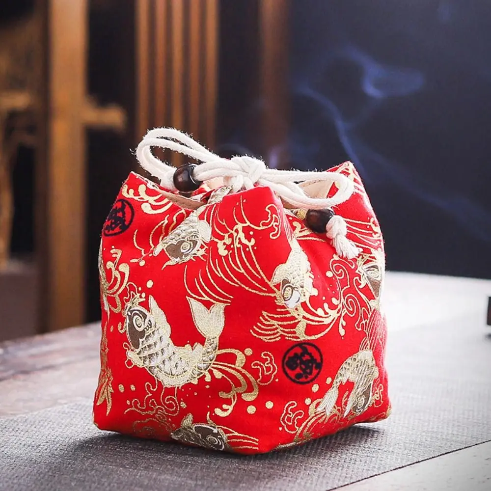 Sweet Canvas Flower Drawstring Bag Cloud Stripe Print Tea Set Storage Bag Dragon Bird Chinese Style Handbag Outdoor
Sweet Canvas Flower Drawstring Bag Cloud Stripe Print Tea Set Storage Bag Dragon Bird Chinese Style Handbag Outdoor