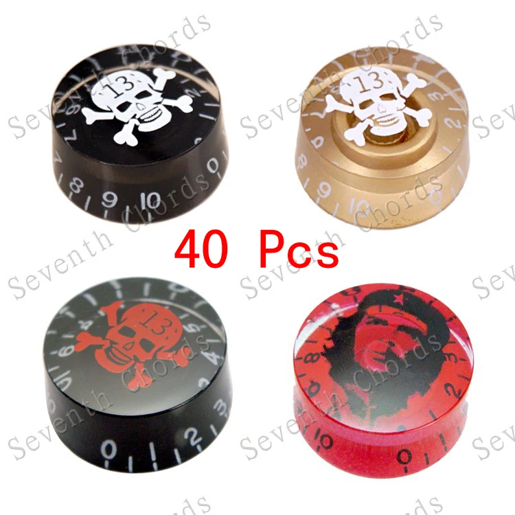40 Pcs Acrylic Guitar Volume Tone Speed Control Knobs Turn Buttons for LP Electric Guitar Replacement - Skull Head Style Pattern
40 Pcs Acrylic Guitar Volume Tone Speed Control Knobs Turn Buttons for LP Electric Guitar Replacement - Skull Head Style Pattern