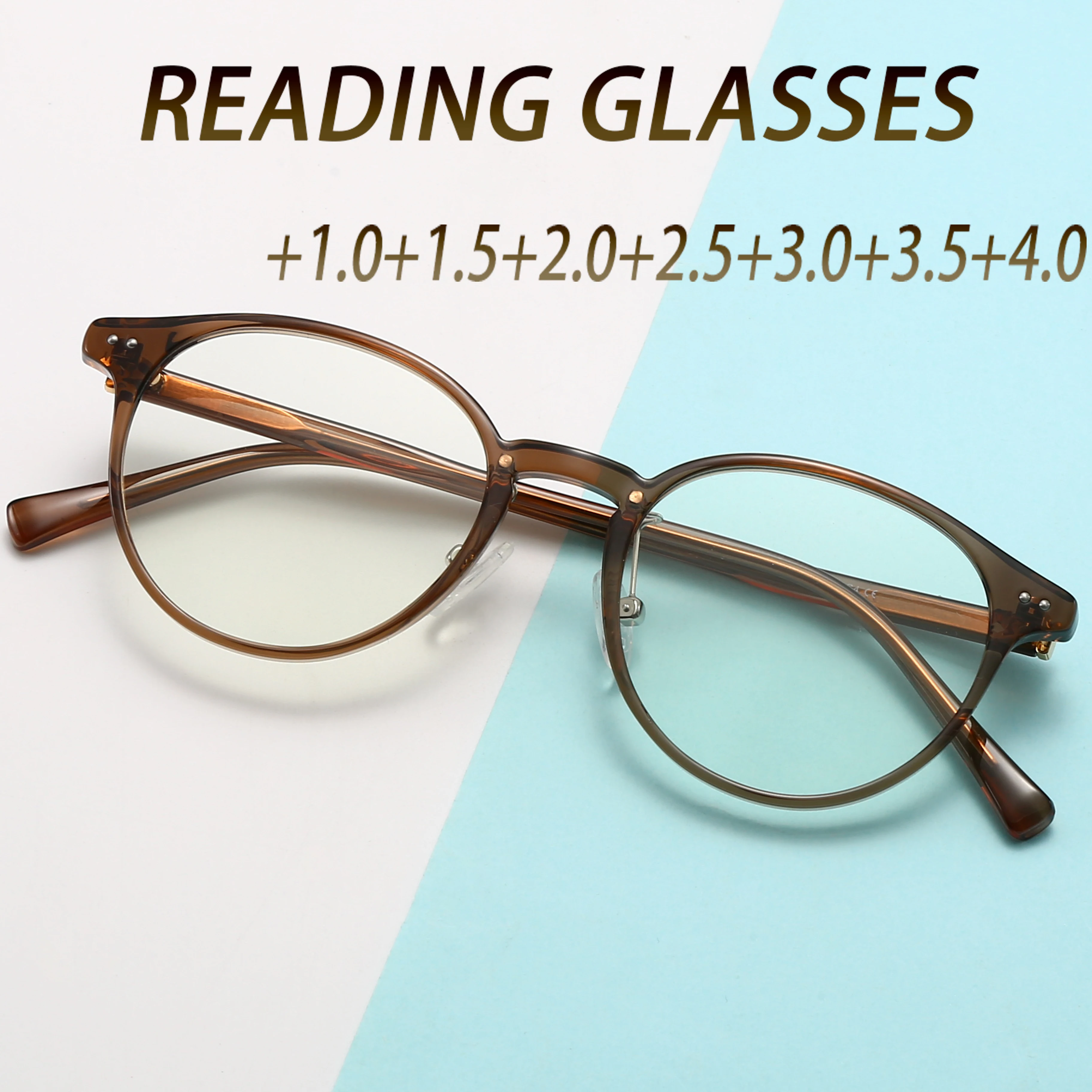 Fytoo Ultra Light Round Frame Tea Colored Reading Glasses Anti Fatigue,Blue Light Blocking.Essential for Daily Leisure Office Us
Fytoo Ultra Light Round Frame Tea Colored Reading Glasses Anti Fatigue,Blue Light Blocking.Essential for Daily Leisure Office Us