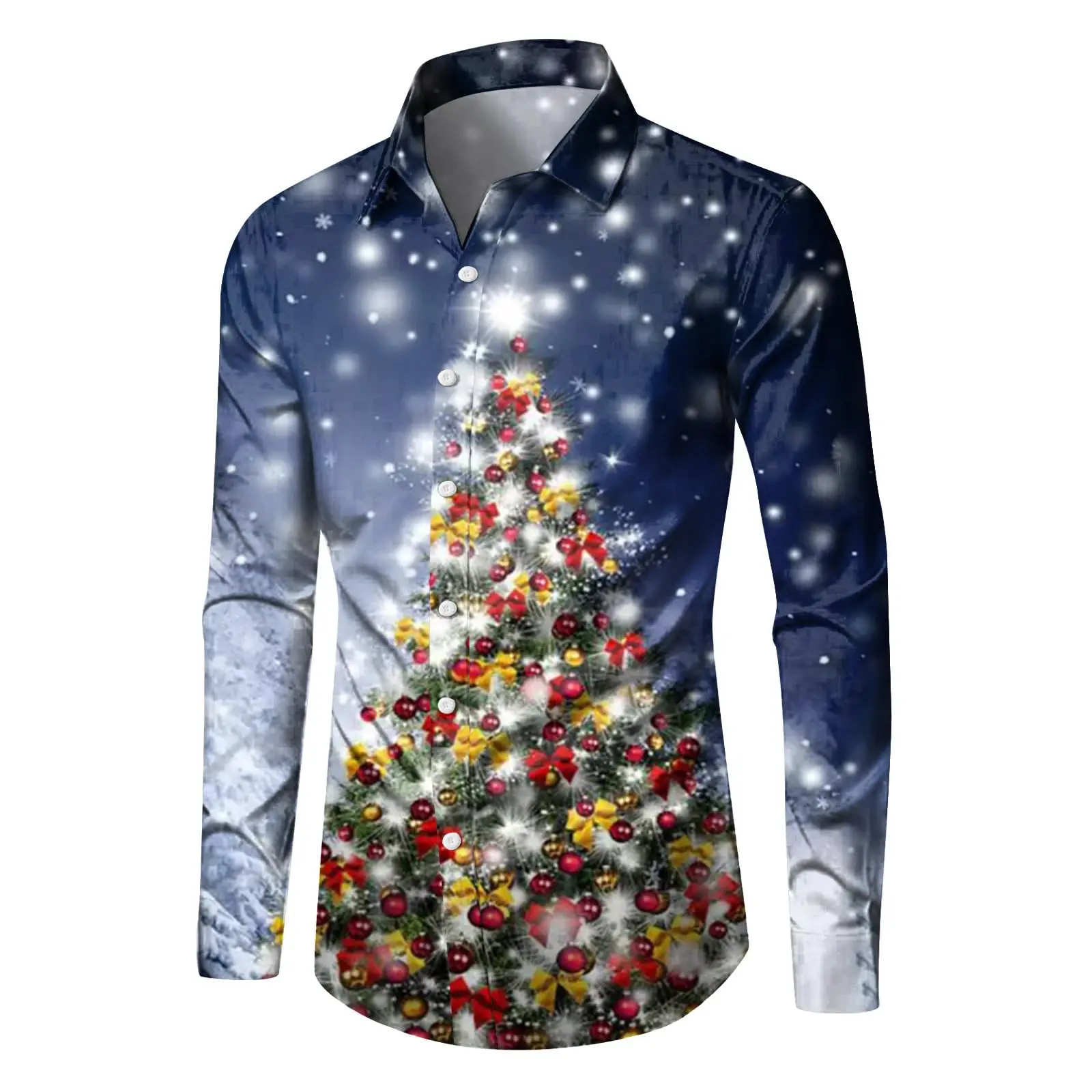 Men's 3D Christmas Bell Fashion Print Single Breasted Long Sleeve Shirts Casual Shirt Men's Loose Lapel Long Sleeve Top
Men's 3D Christmas Bell Fashion Print Single Breasted Long Sleeve Shirts Casual Shirt Men's Loose Lapel Long Sleeve Top