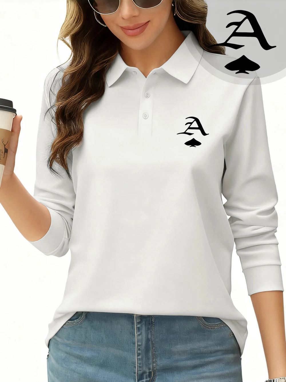 Рубашки поло с принтом «Пики», женские футболки с длинными рукавами для поездок на работу, всесезонные дышащие топы с лацканами, спортивная женская новая рабочая одежда
Рубашки поло с принтом «Пики», женские футболки с длинными рукавами для поездок на работу, всесезонные дышащие топы с лацканами, спортивная женская новая рабочая одежда